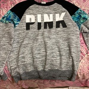 PINK Tropical Crewneck